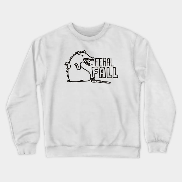 Feral Fall - black Crewneck Sweatshirt by Krumla